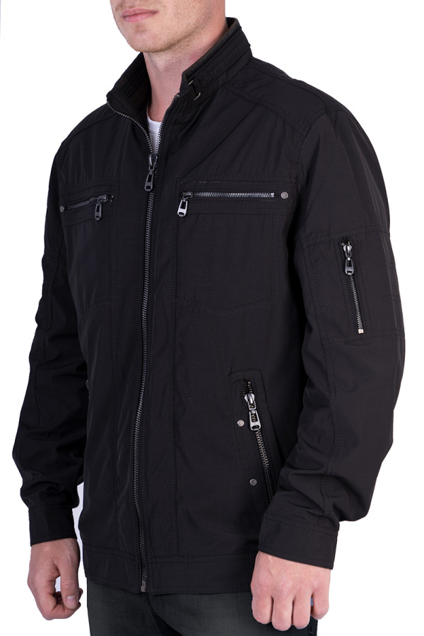 Куртка чоловіча демісезонна J1268 чорна, Фото №2 - freever.ua