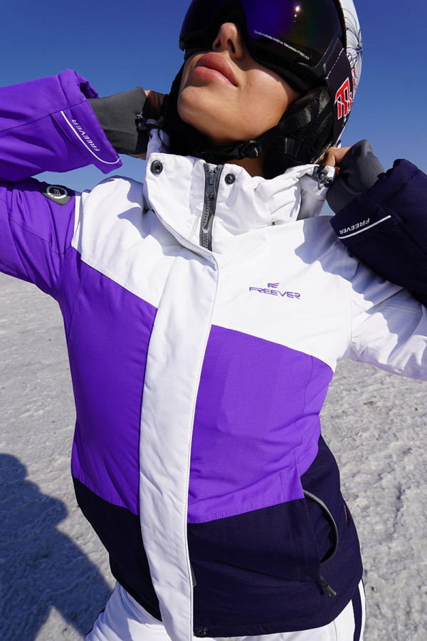 Гірськолижна куртка жіноча Freever GF 11621 фіолетова, Фото №5 - freever.ua