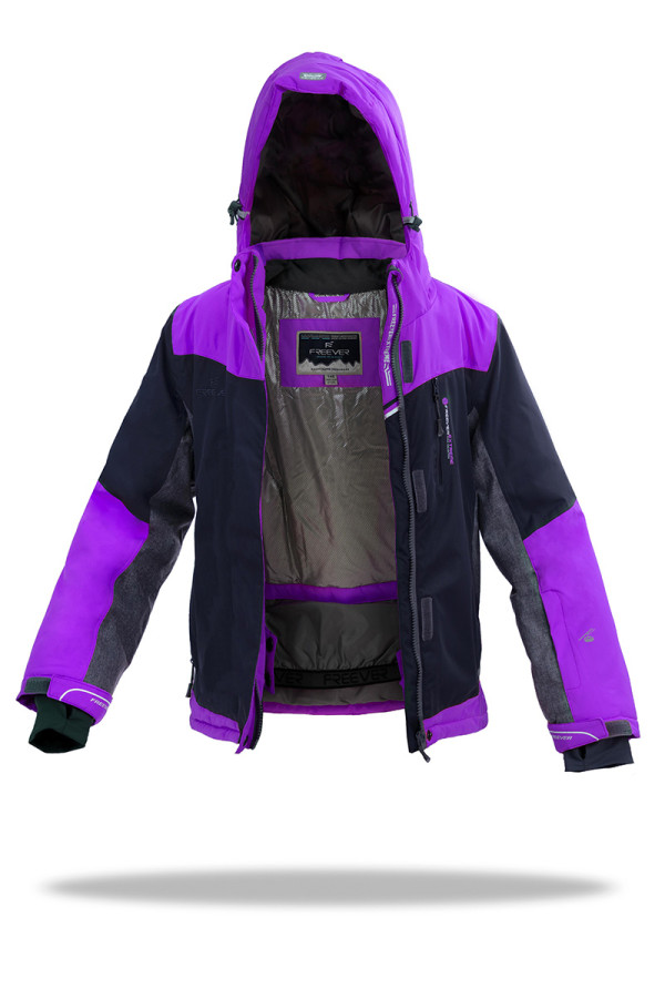 Горнолыжная куртка детская Freever GF 11672 фиолетовая - freever.ua