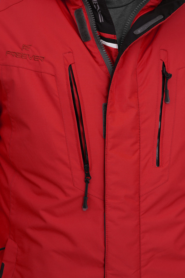 Гірськолижна куртка чоловіча Freever GF 11721 червона, Фото №5 - freever.ua