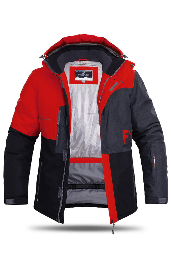 Гірськолижна куртка чоловіча Freever GF 11722 червона - freever.ua