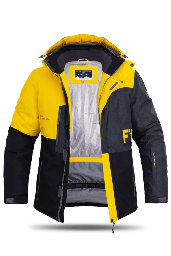Горнолыжная куртка мужская Freever GF 11722 желтая - freever.ua