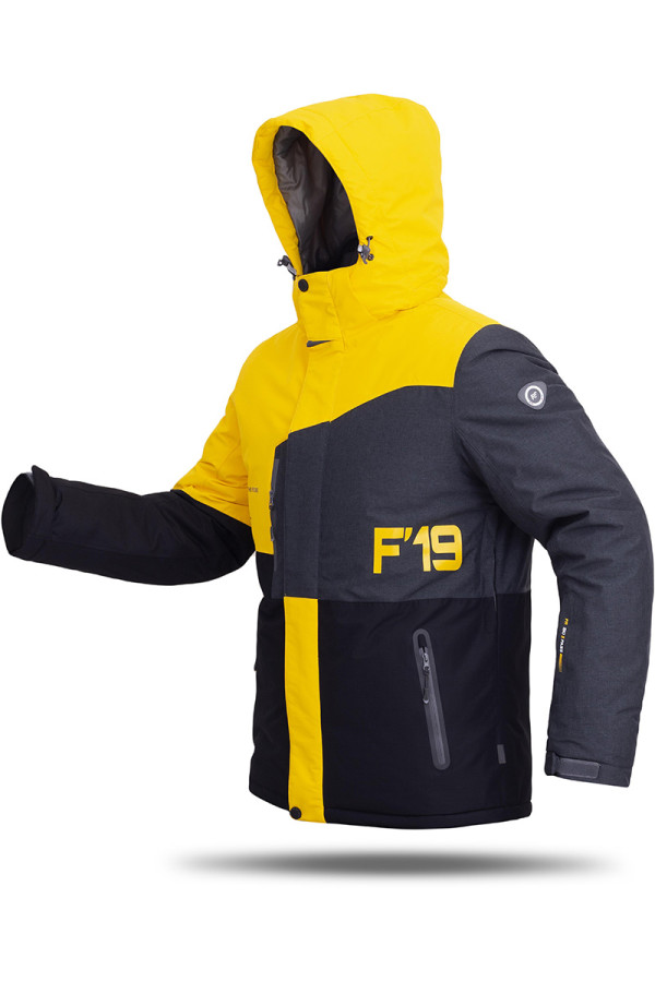 Гірськолижна куртка чоловіча Freever GF 11722 жовта, Фото №3 - freever.ua