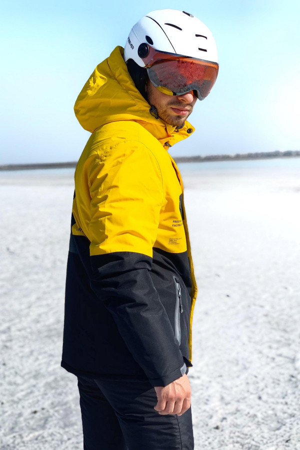 Гірськолижна куртка чоловіча Freever GF 11722 жовта, Фото №4 - freever.ua