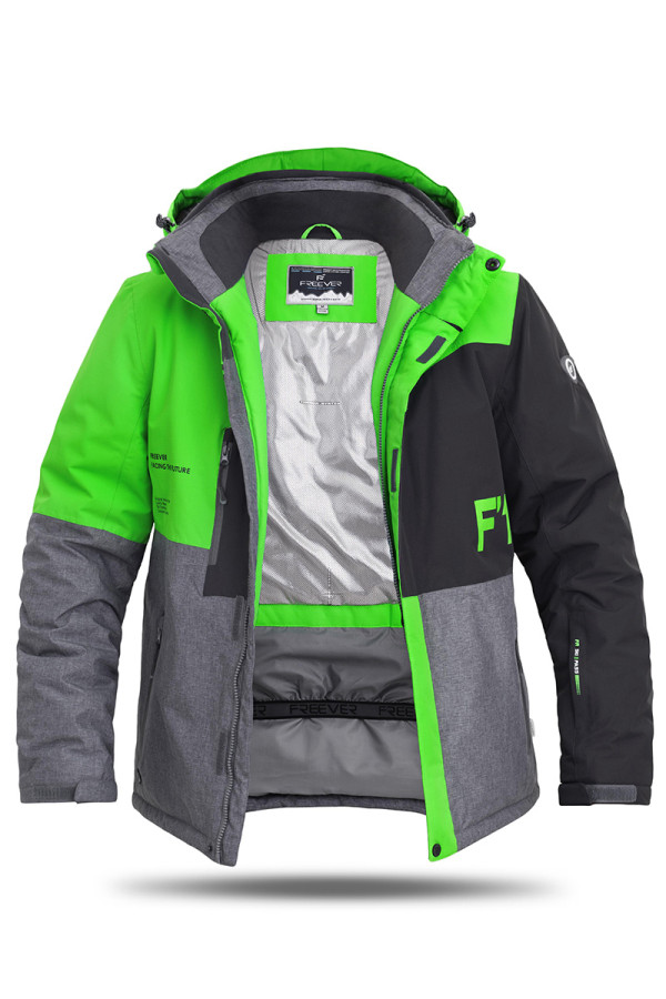 Гірськолижна куртка чоловіча Freever GF 11722 салатова - freever.ua