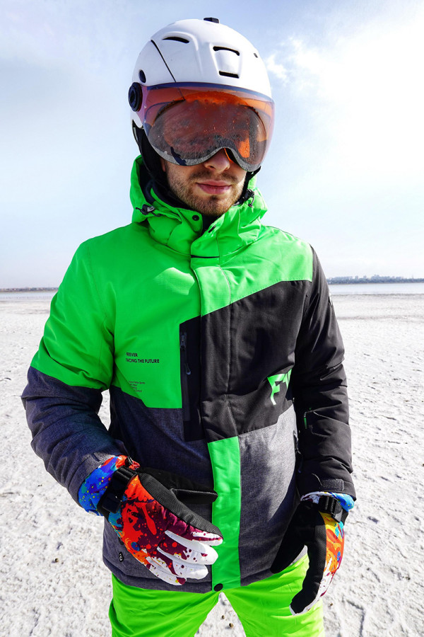 Гірськолижна куртка чоловіча Freever GF 11722 салатова, Фото №5 - freever.ua
