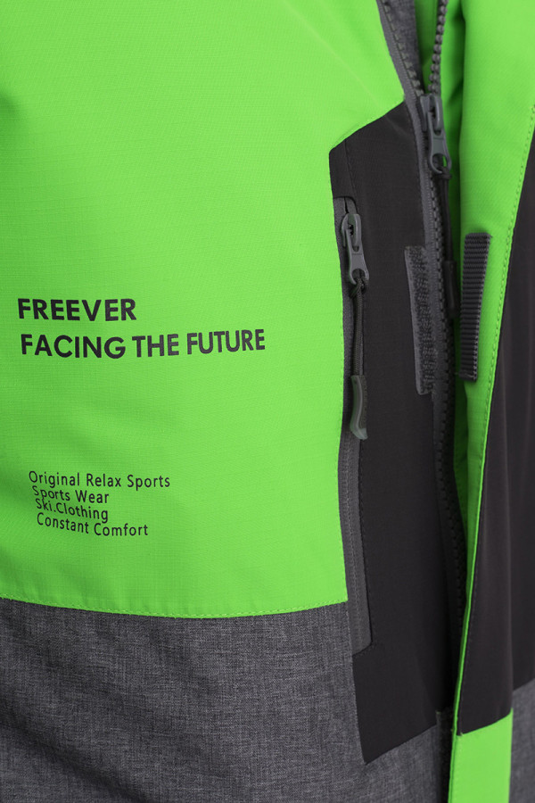 Гірськолижна куртка чоловіча Freever GF 11722 салатова, Фото №8 - freever.ua