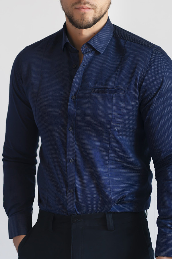 Рубашка мужская MG133107 синяя - freever.ua