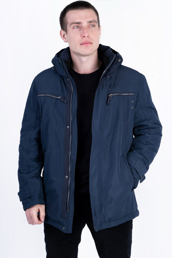 Куртка чоловіча зимова J15361 синя - freever.ua