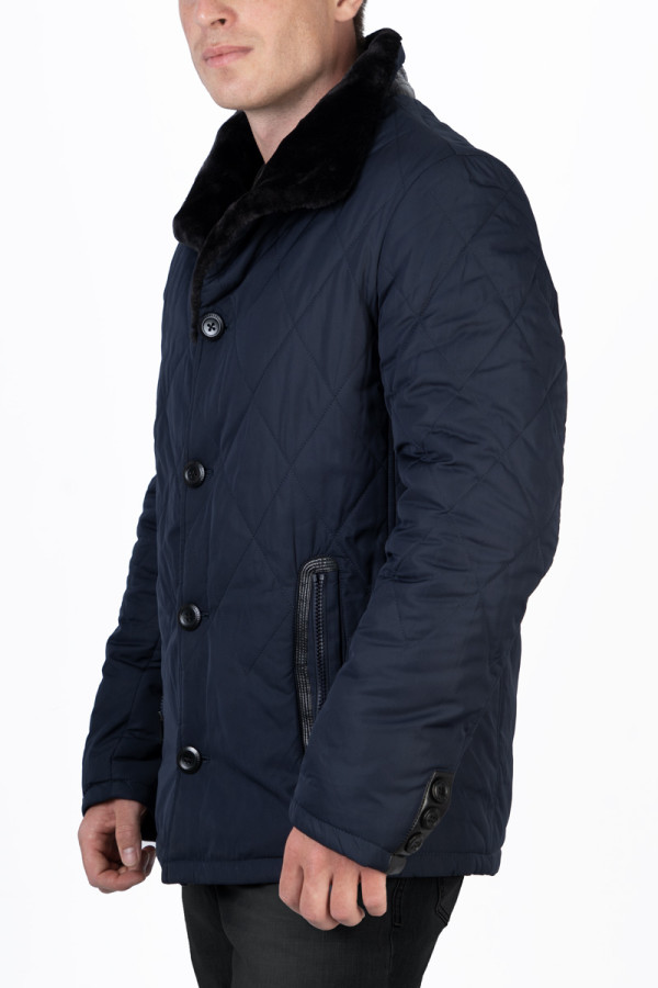 Куртка чоловіча зимова J15527 синя, Фото №2 - freever.ua