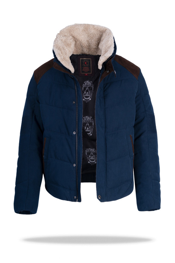 Куртка мужская зимняя J1613 синяя - freever.ua