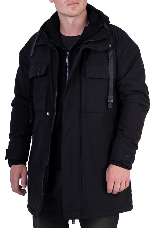 Куртка чоловіча зимова J178 чорна - freever.ua