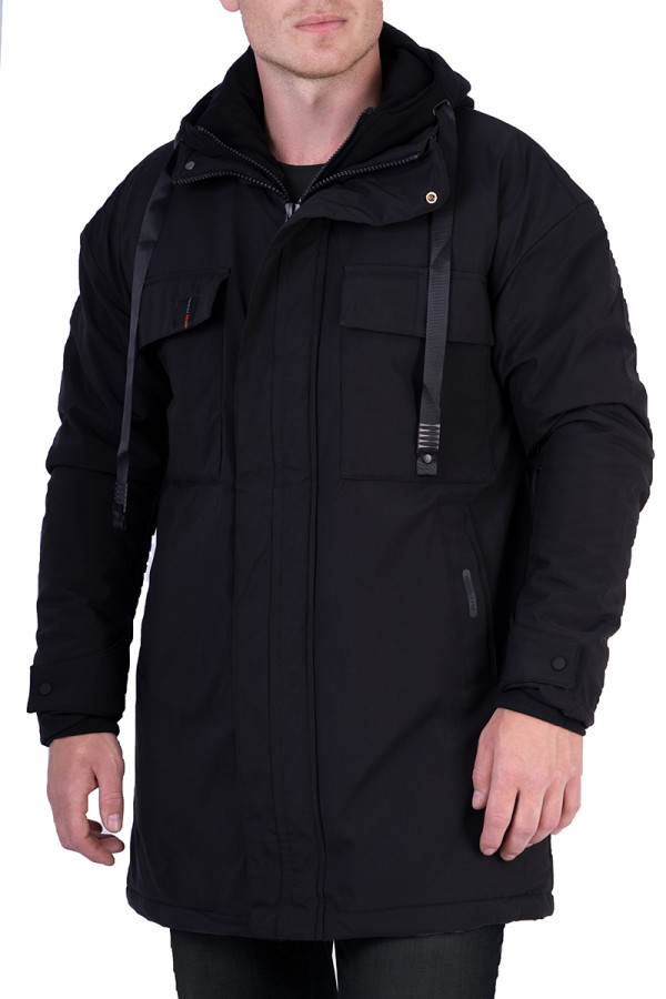 Куртка чоловіча зимова J178 чорна, Фото №2 - freever.ua