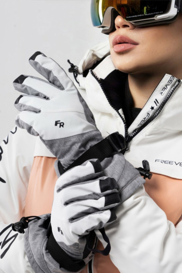 Рукавички гірськолижні жіночі Freever WF 1801 білі, Фото №4- freever.ua