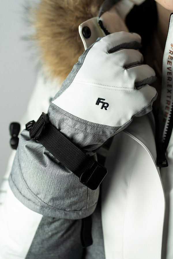 Горнолыжные перчатки женские  Freever WF 1801 белые, Фото №3 - freever.ua