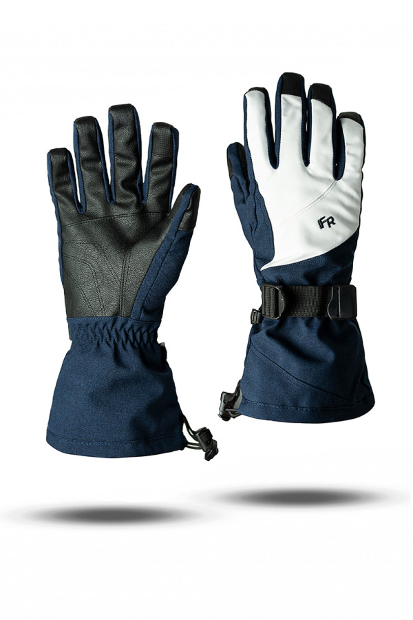 Горнолыжные перчатки женские  Freever WF 1801 синие с белым - freever.ua