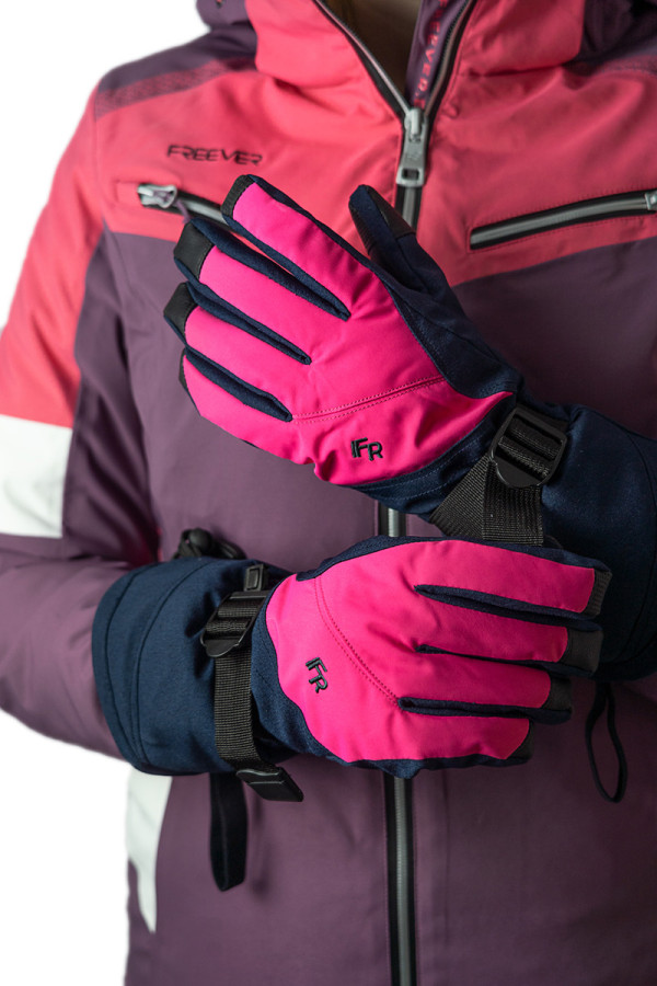 Горнолыжные перчатки женские  Freever WF 1801 розовые, Фото №4 - freever.ua