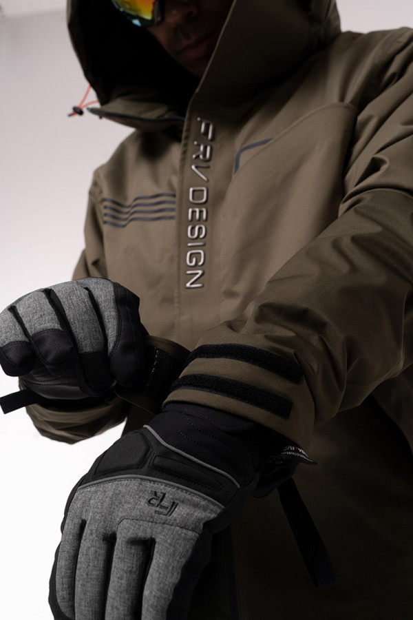 Гірськолижні рукавички чоловічі Freever WF 1803 темно-сірі, Фото №4 - freever.ua