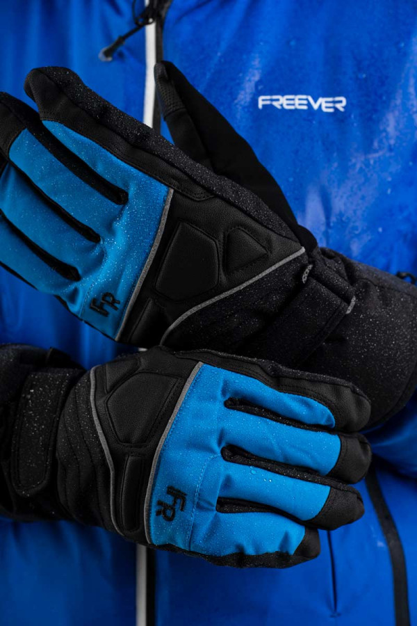 Горнолыжные перчатки мужские Freever  WF 1803 голубые, Фото №4 - freever.ua