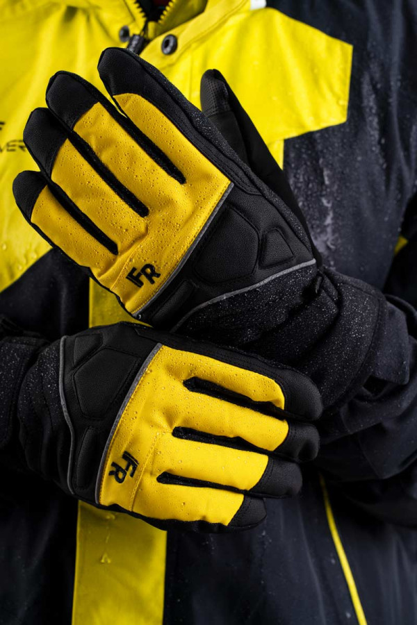 Горнолыжные перчатки мужские Freever  WF 1803 желтые, Фото №4 - freever.ua