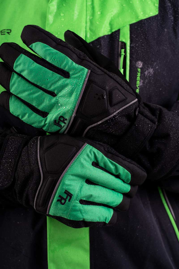 Гірськолижні рукавички чоловічі Freever WF 1803 зелені, Фото №5 - freever.ua