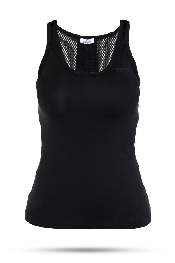 Майка для фитнеса женская Freever GF 18138 черная с серым