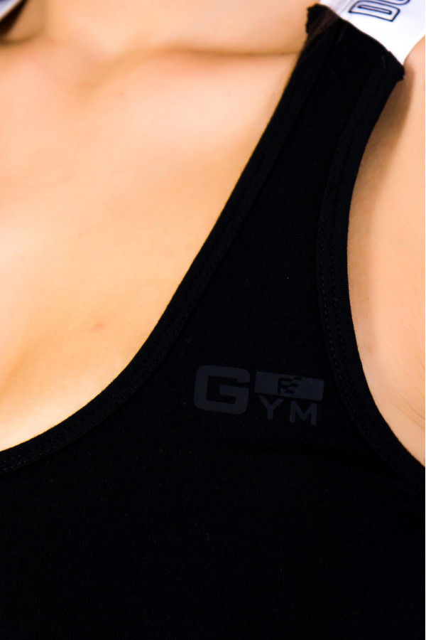Майка для фитнеса женская Freever GF 18141 черная, Фото №7 - freever.ua