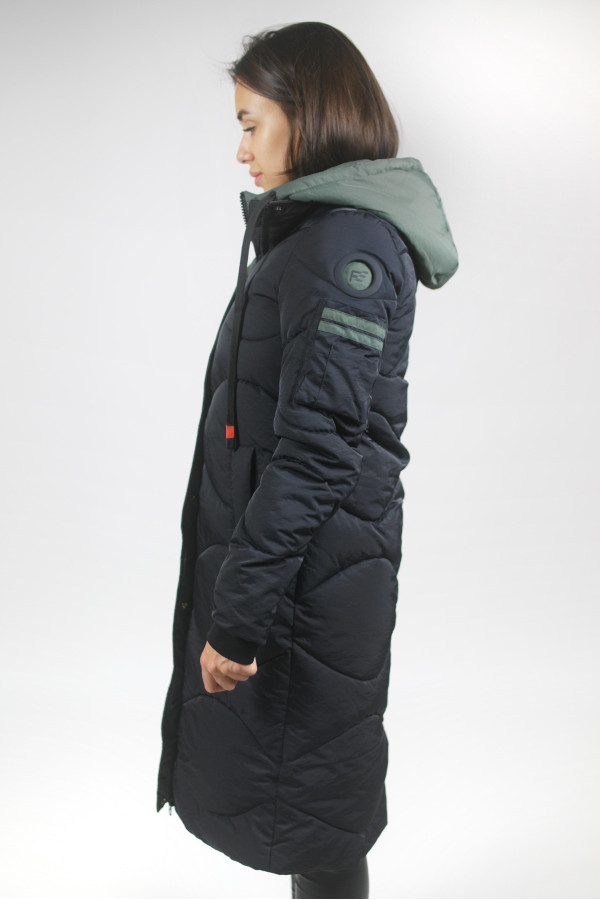 Пальто женское Freever GF 1818 черное, Фото №4 - freever.ua