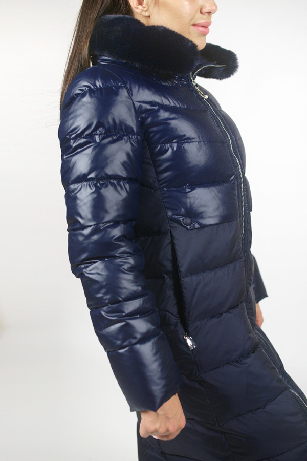 Пальто женское Freever GF 1907 темно-синее, Фото №4 - freever.ua