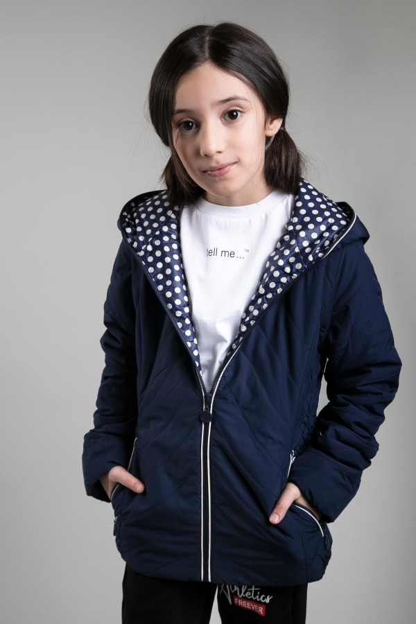 Куртка детская Freever GF 4501 темно-синяя, Фото №3 - freever.ua