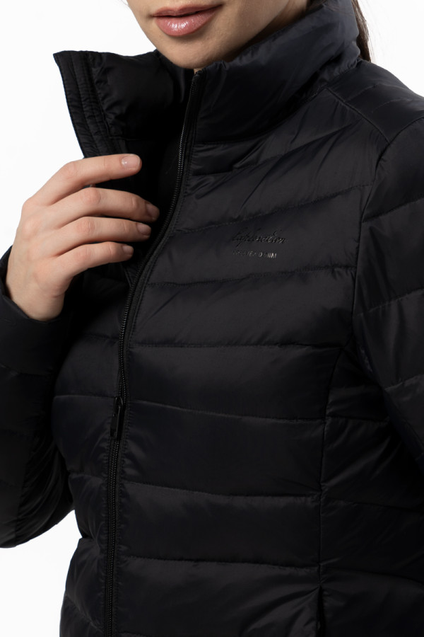 Пуховик жіночий Freever UF 20218 чорний, Фото №4- freever.ua