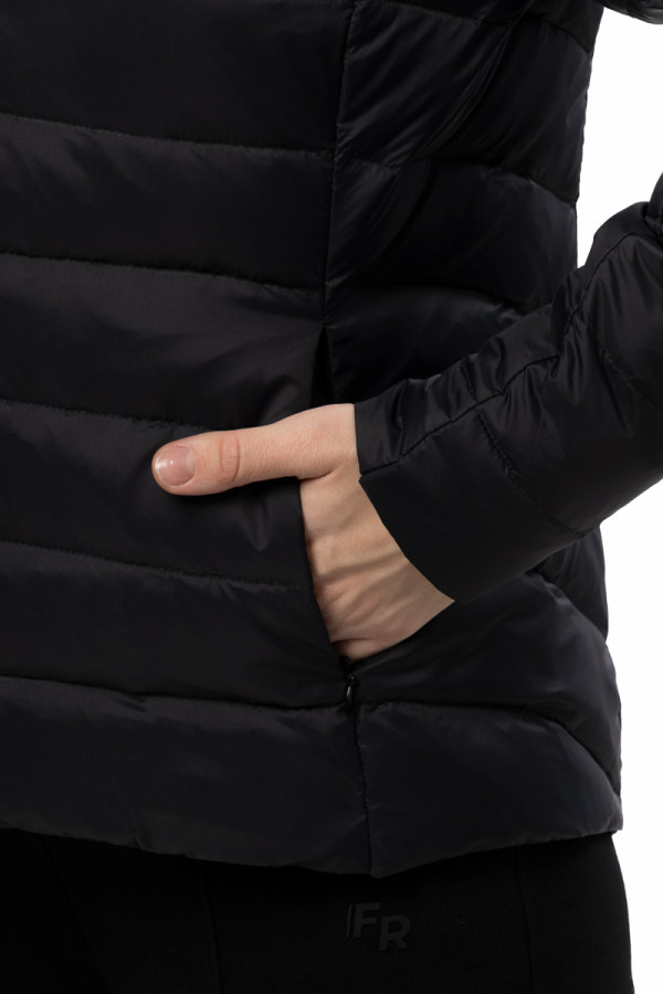 Пуховик жіночий Freever UF 20218 чорний, Фото №7- freever.ua