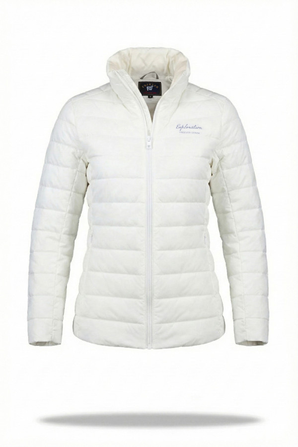 Пуховик женский Freever UF 20218 белый - freever.ua