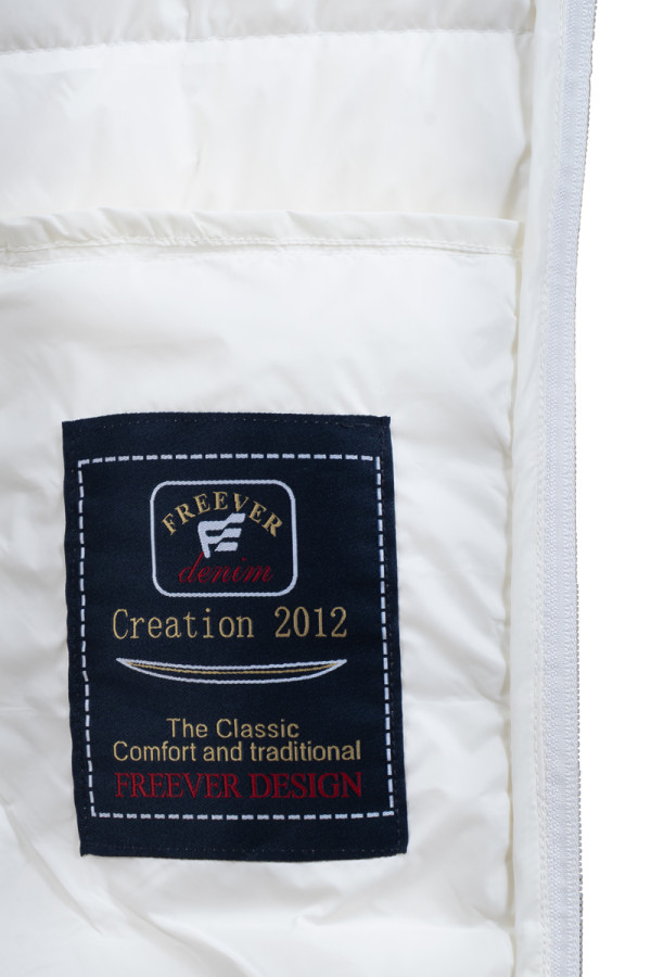 Пуховик женский Freever UF 20218 белый, Фото №2- freever.ua