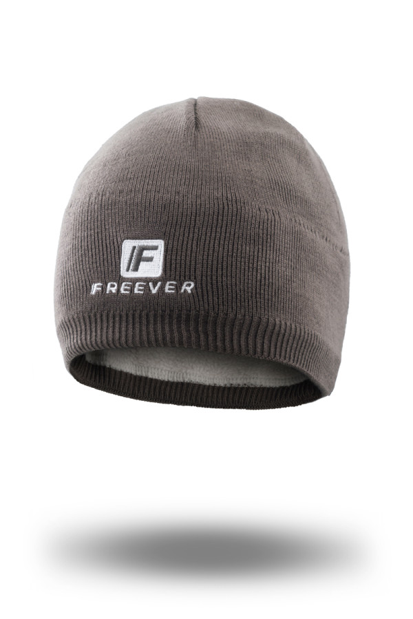 Вязаная шапка Freever UF 20304 коричневая - freever.ua