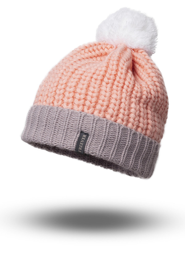 В'язаний комплект жіночий (шапка шарф мітенки) Freever GF 20311 рожевий, Фото №2 - freever.ua