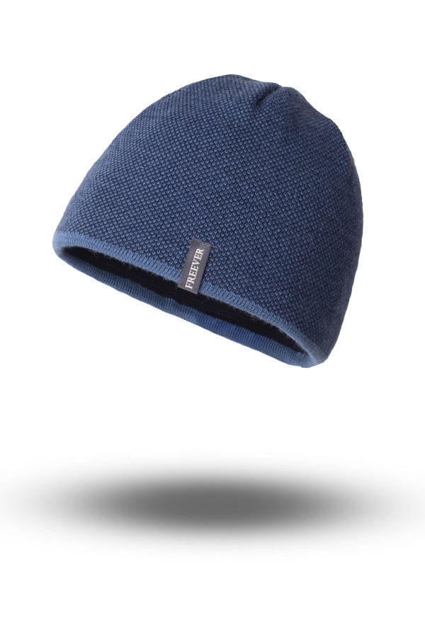 В'язана шапка чоловіча Freever GF 20317 темно-синя