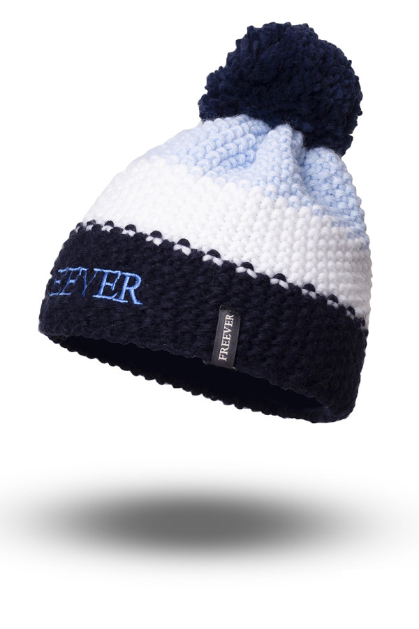 В'язана шапка Freever GF 20322 блакитна - freever.ua