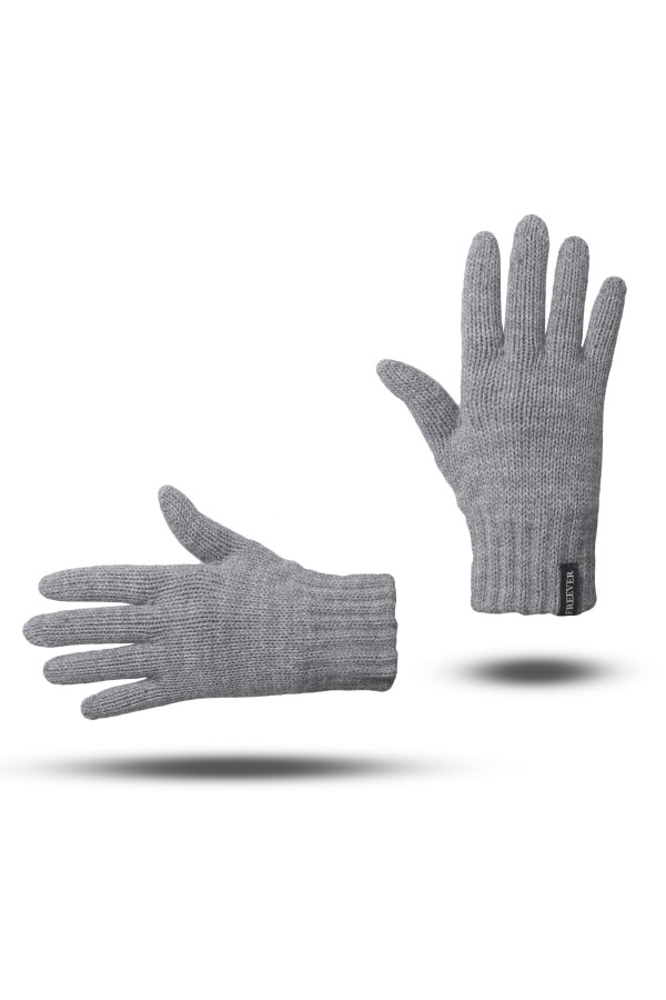 Вязаные перчатки детские Freever GF 20332 серые
