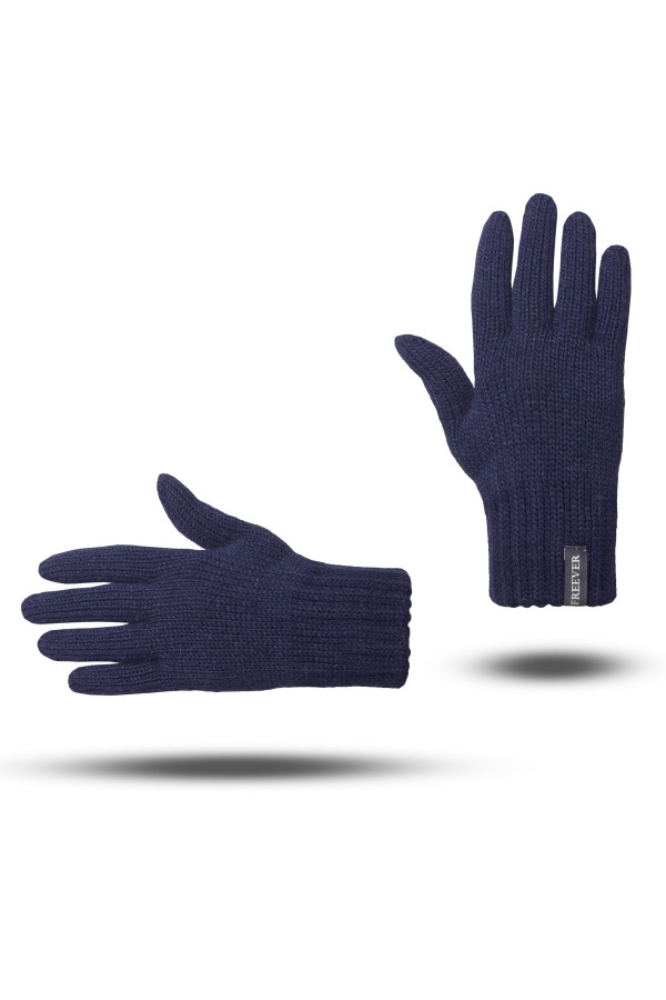 В'язані рукавички дитячі Freever GF 20332 темно-сині