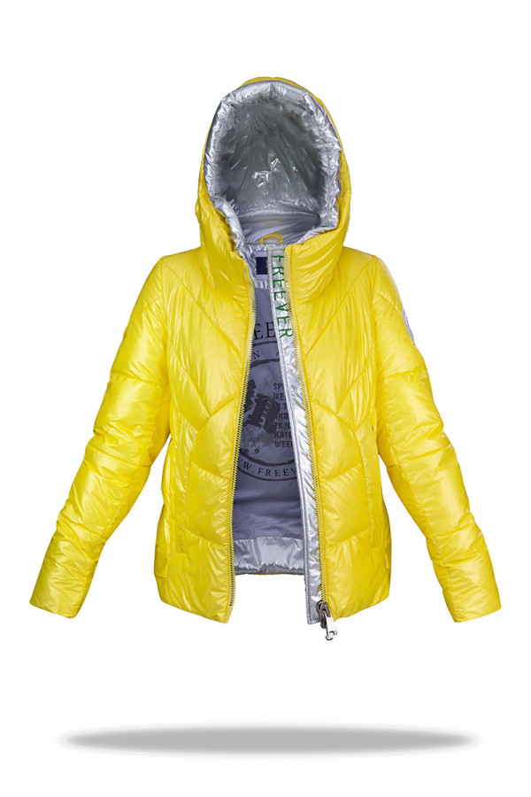 Зимняя куртка женская Freever SF 20501 желтая - freever.ua