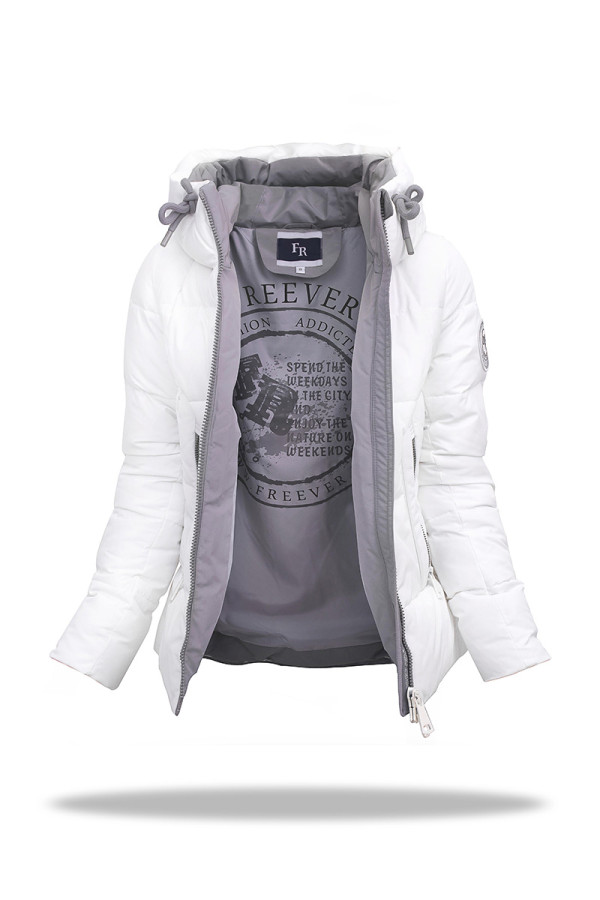 Зимняя куртка женская Freever SF 20502 белая - freever.ua