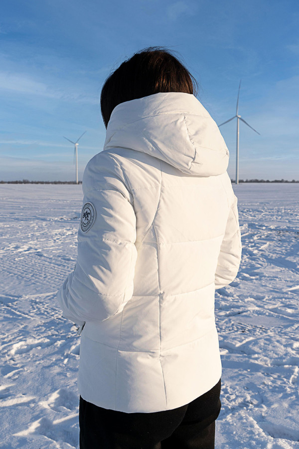 Зимняя куртка женская Freever SF 20502 белая, Фото №7 - freever.ua