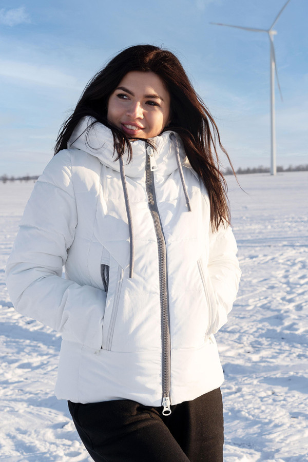 Зимняя куртка женская Freever SF 20502 белая, Фото №6 - freever.ua