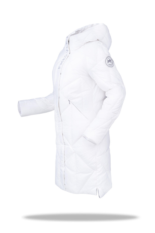 Пальто + шарф женское Freever SF 20511 белое, Фото №3 - freever.ua