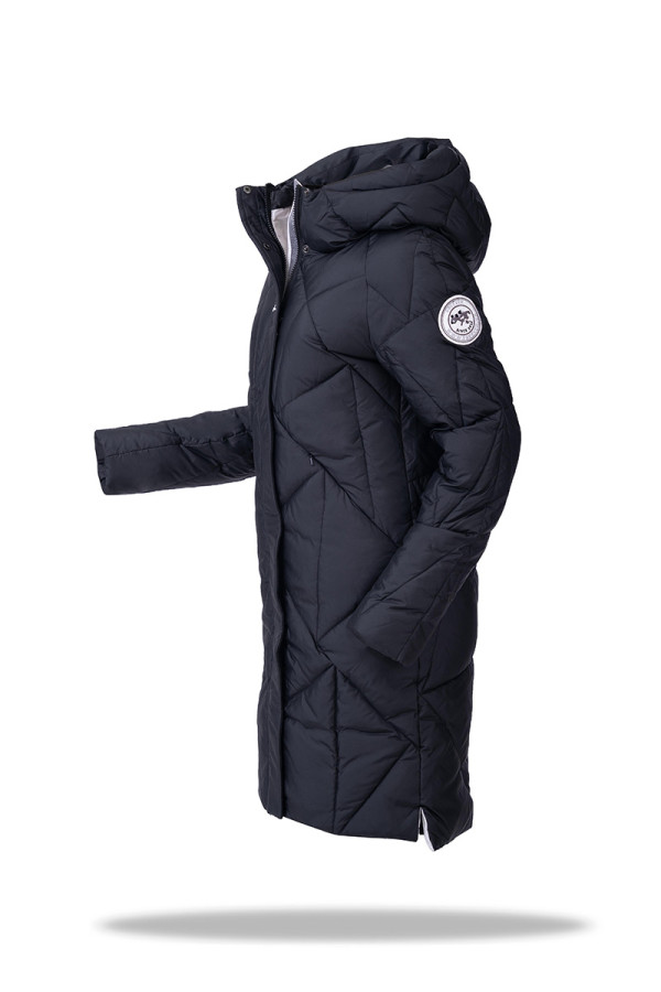Пальто + шарф жіноче Freever SF 20511 чорне, Фото №3 - freever.ua
