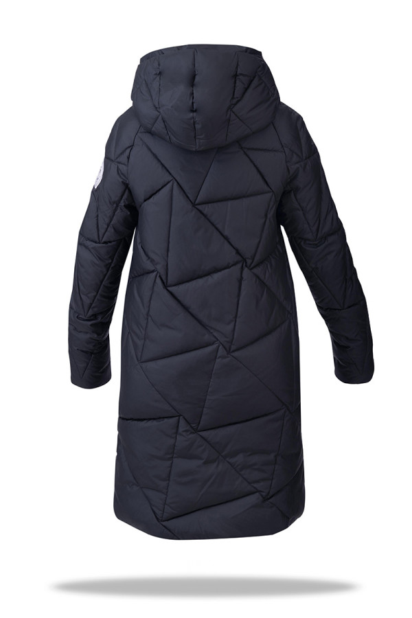Пальто + шарф женское Freever SF 20511 черное, Фото №4 - freever.ua