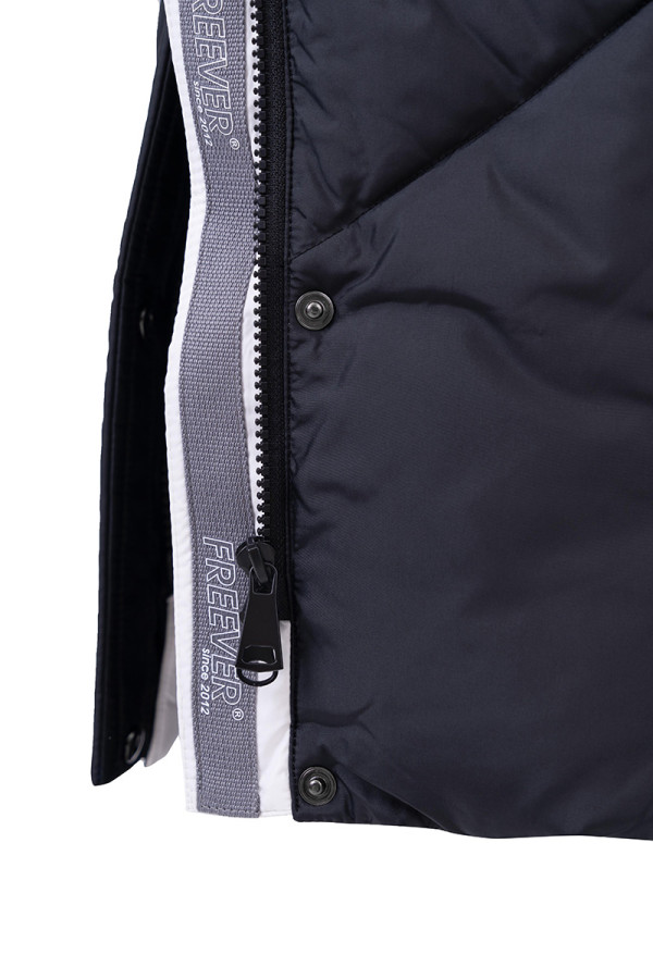Пальто + шарф жіноче Freever SF 20511 чорне, Фото №6 - freever.ua