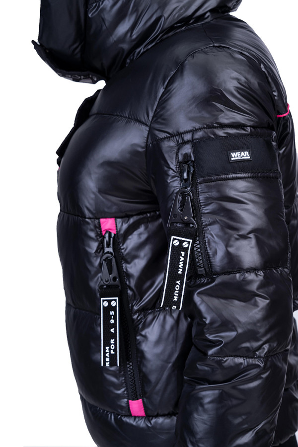 Зимова куртка жіноча Freever SF 20512 чорна, Фото №7 - freever.ua