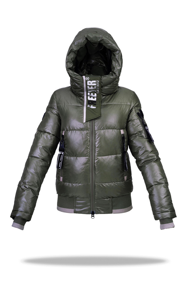 Зимняя куртка женская Freever SF 20512 хаки, Фото №2 - freever.ua
